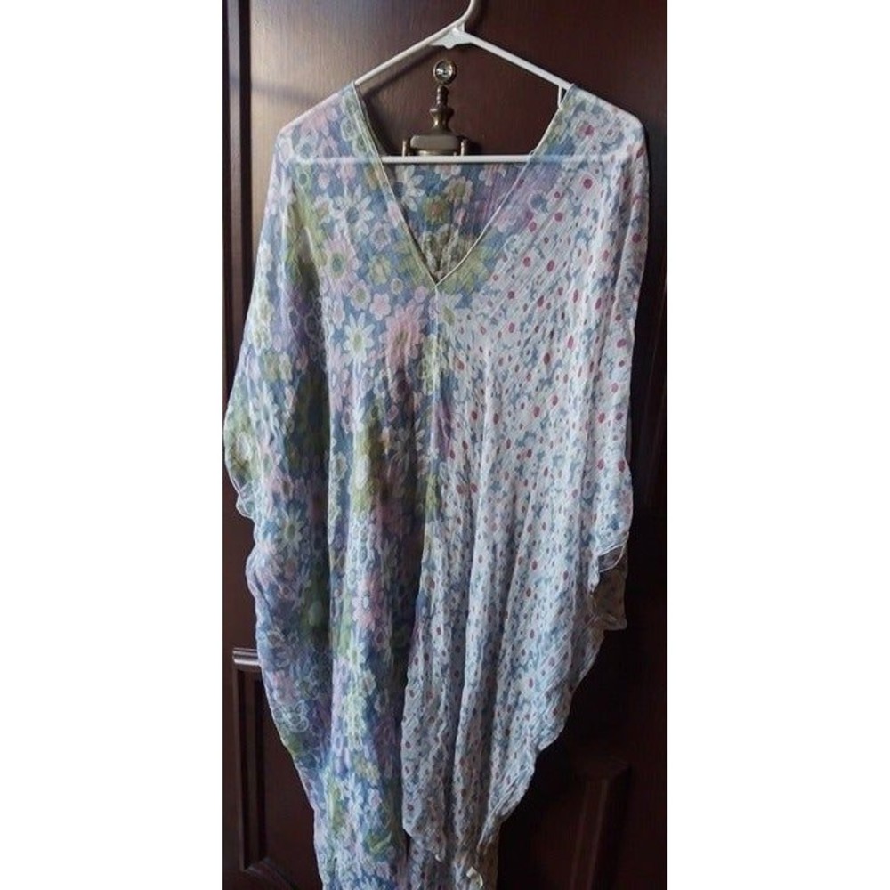 Unique Tunic Sheer Swim Coverup- Boho Style-One Size